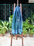 Dupatta- Blue Shibori Cotton Silk