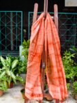 Dupatta- Orange Shibori Cotton Silk