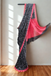 Black Mull Cotton Sari